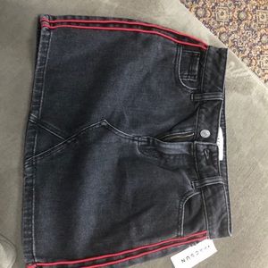 Black Denim Mini Skirt PacSun